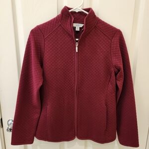Women's Croft & Barrow PXS Quilted Jacket - Burgundy - Beautiful!